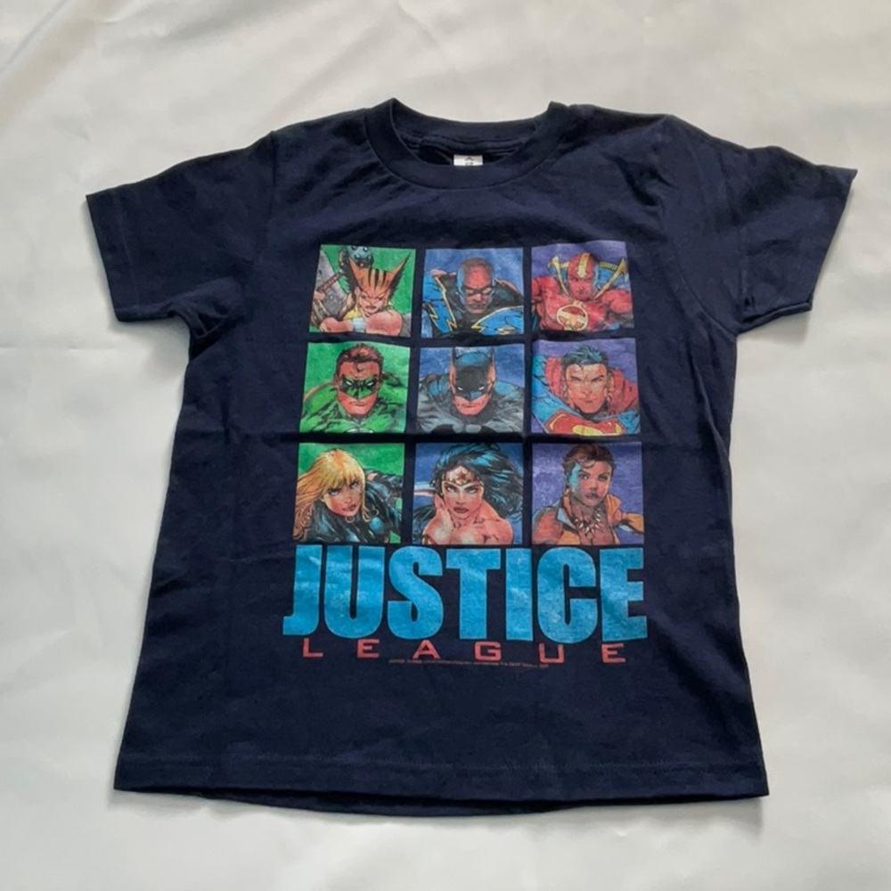 Justice League print boys t-chist‎ Dark navy size S
